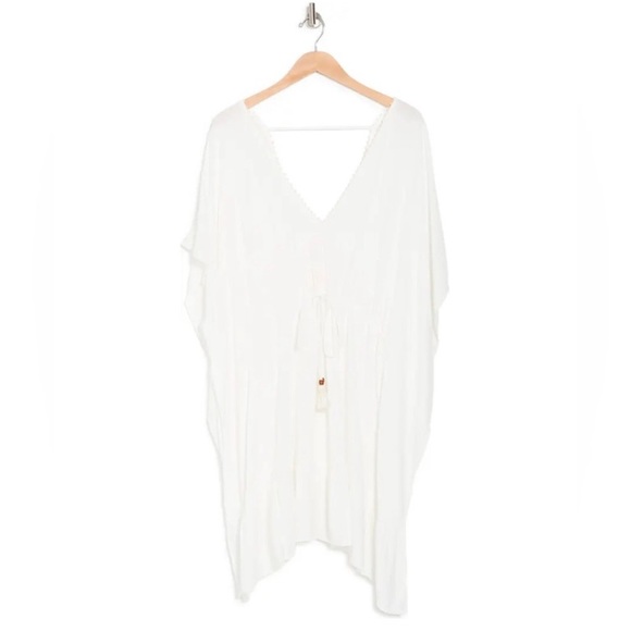 Maaji 🌴 White Kaftan Cover Up 🌸 Dress 🏝️🍹 - Picture 7 of 9